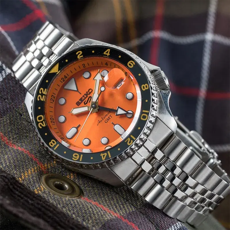 Seiko 5 Sports GMT Mikan Orange Dial Men's Watch | SSK005K1